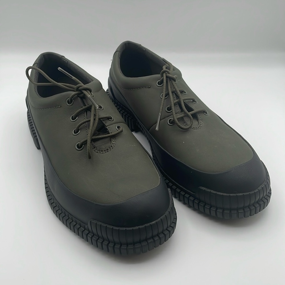 Camper - Oxford Lace Up Shoes Mens - Green / Black - 43 - 10